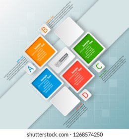 vector abstract 3d paper infographic elements.Business infographics
