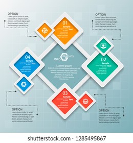 vector abstract 3d paper infographic elements.Business infographics