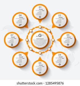 vector abstract 3d paper infographic elements.Business infographics