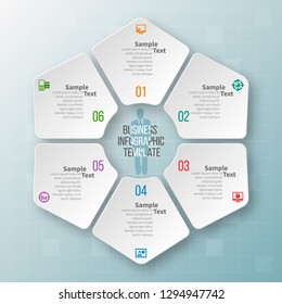vector abstract 3d paper infographic elements.Circular infographics