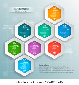 vector abstract 3d paper infographic elements.Business infographics