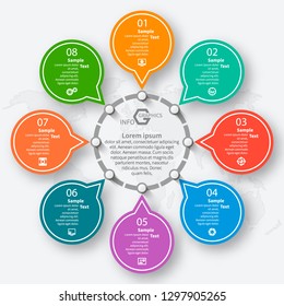 vector abstract 3d paper infographic elements.Business infographics