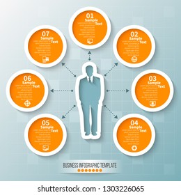 vector abstract 3d paper infographic elements.Business infographics