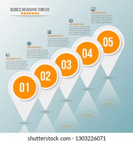 vector abstract 3d paper infographic elements.Business infographics