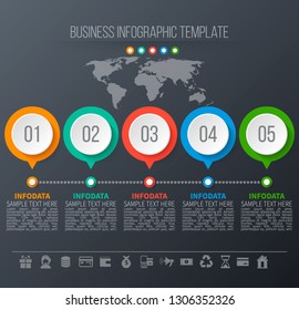 vector abstract 3d paper infographic elements.Business infographics