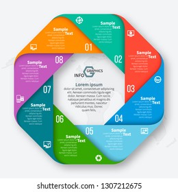 vector abstract 3d paper infographic elements.Circular infographics