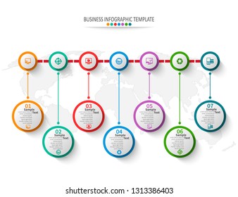 vector abstract 3d paper infographic elements.Business infographics