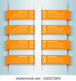 vector abstract 3d paper infographic elements.Business infographics