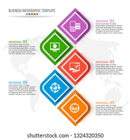 vector abstract 3d paper infographic elements.Business infographics