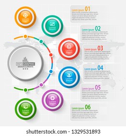 vector abstract 3d paper infographic elements.Business infographics