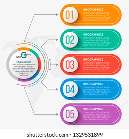 vector abstract 3d paper infographic elements.Business infographics