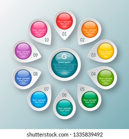 vector abstract 3d paper infographic elements.Business infographics