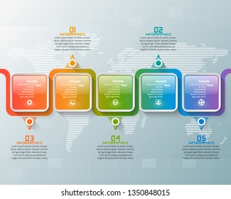 vector abstract 3d paper infographic elements.Business infographics