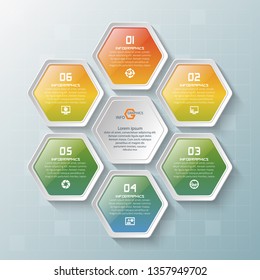 vector abstract 3d paper infographic elements.Circular infographics