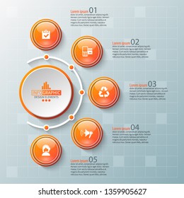 vector abstract 3d paper infographic elements.Business infographics