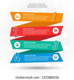 vector abstract 3d paper infographic elements.Business infographics