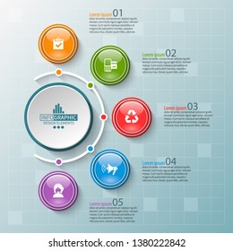 vector abstract 3d paper infographic elements.Business infographics