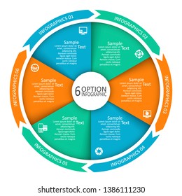 vector abstract 3d paper infographic elements.Circular infographics