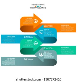vector abstract 3d paper infographic elements.Business infographics