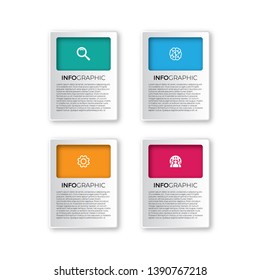 vector abstract 3d paper infographic elements.