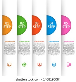 vector abstract 3d paper infographic elements.Business infographics