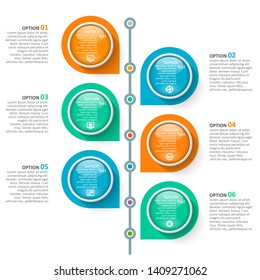 vector abstract 3d paper infographic elements.Business infographics