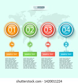 vector abstract 3d paper infographic elements.Business infographics