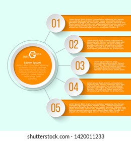 vector abstract 3d paper infographic elements.Business infographics