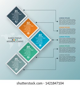 vector abstract 3d paper infographic elements.Business infographics
