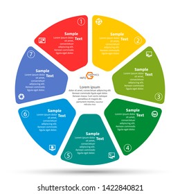 vector abstract 3d paper infographic elements.Circular infographics