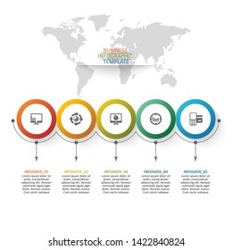 vector abstract 3d paper infographic elements.Business infographics
