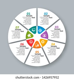 vector abstract 3d paper infographic elements.Circular infographics