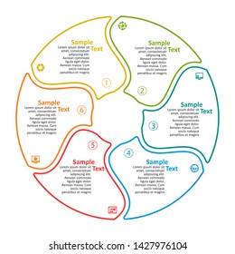 vector abstract 3d paper infographic elements.Circular infographics