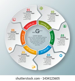 vector abstract 3d paper infographic elements.Circular infographics