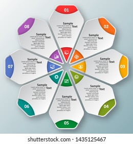 vector abstract 3d paper infographic elements.Circular infographics