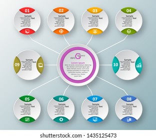 vector abstract 3d paper infographic elements.Business infographics