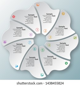 vector abstract 3d paper infographic elements.Circular infographics
