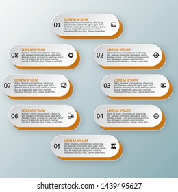 vector abstract 3d paper infographic elements.Business infographics