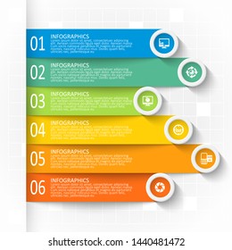 vector abstract 3d paper infographic elements.Business infographics