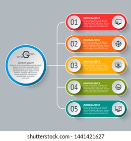 vector abstract 3d paper infographic elements.Business infographics