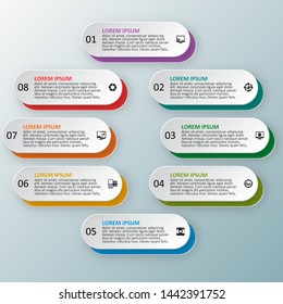 vector abstract 3d paper infographic elements.Business infographics