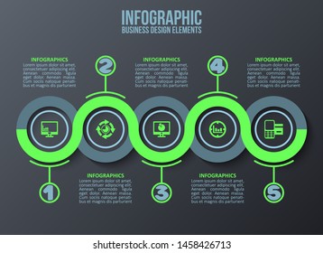 vector abstract 3d paper infographic elements.Business infographics