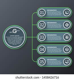 vector abstract 3d paper infographic elements.Business infographics