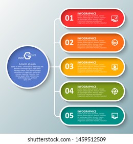 vector abstract 3d paper infographic elements.Business infographics