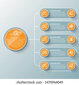 vector abstract 3d paper infographic elements.Business infographics