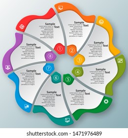 vector abstract 3d paper infographic elements.Circular infographics