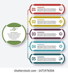 vector abstract 3d paper infographic elements.Business infographics