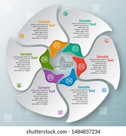 vector abstract 3d paper infographic elements.Circular infographics