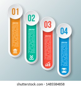 vector abstract 3d paper infographic elements.Business infographics