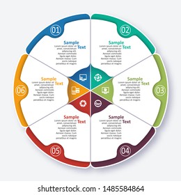 vector abstract 3d paper infographic elements.Circular infographics